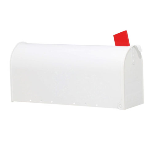 Side of white mailbox