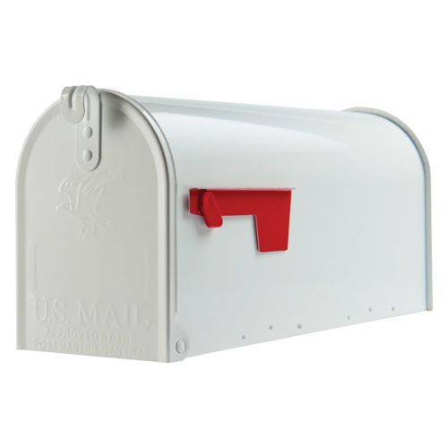 Elite white mailbox