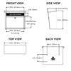 Diagram of Maya locking wall mount mailbox