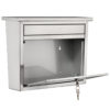 Open steel wall mount mailbox with key and lock