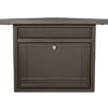 Front of bronze wall mount mailbox