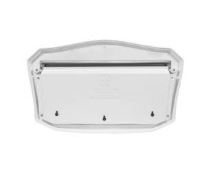 Bottom of white wall mount mailbox