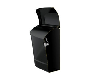 Open black wall mount mailbox