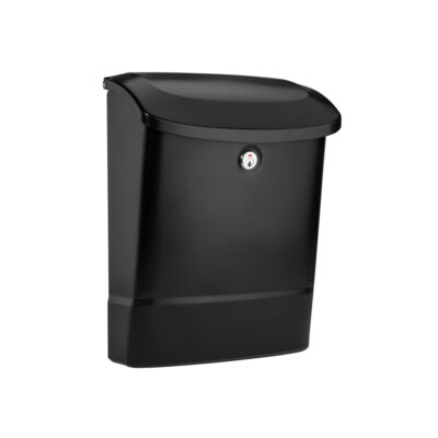 Black Locking Wall Mount Mailbox