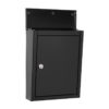 Open black wall mount mailbox