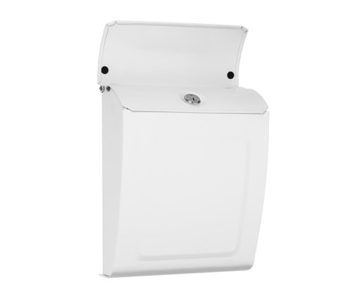 Open white wall mount mailbox