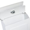 Open white wall mount mailbox