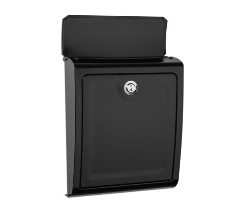 Open black wall mount mailbox