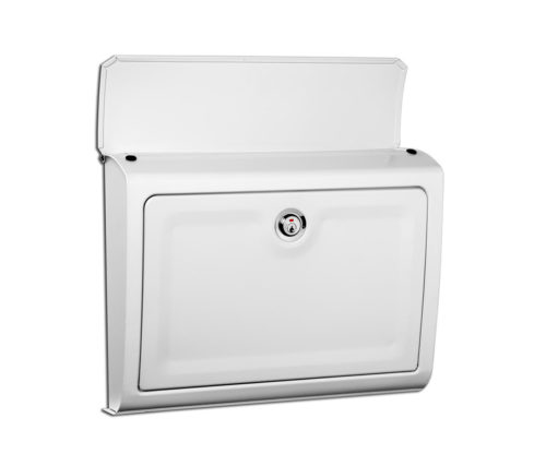 Open white wall mount mailbox