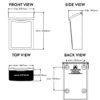 Diagram of Marina wall mount mailbox