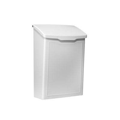 Side of white wall mount mailbox