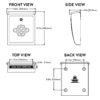 Diagram of Bordeaux locking wall mount mailbox