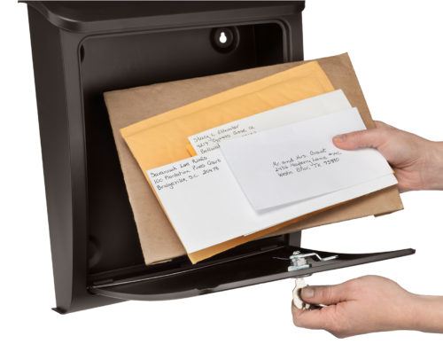 Open mailbox with mail and package