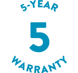 5 Year warranty icon