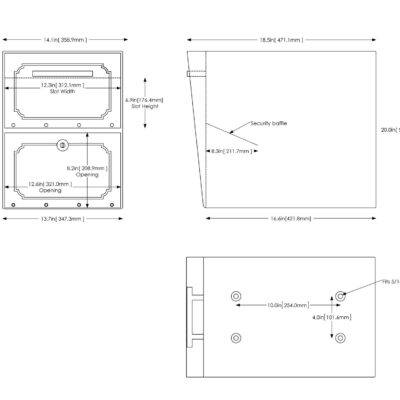 Diagram of Oasis locking drop box.