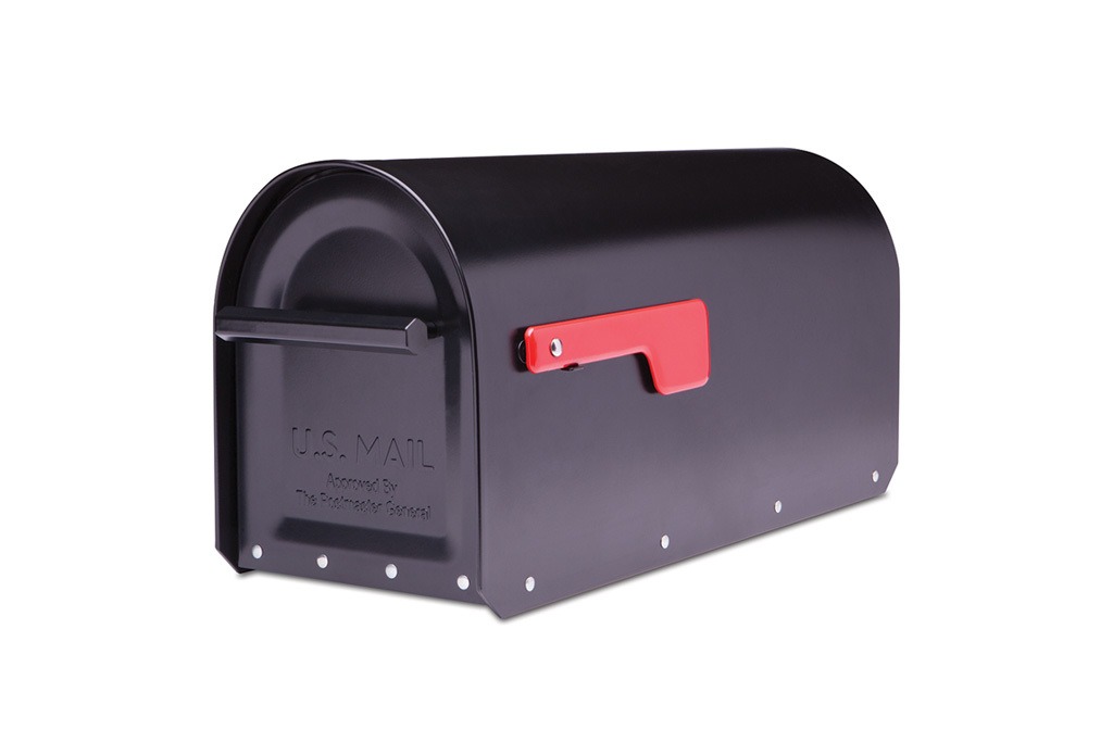 Sequoia Post Mount Mailbox Satin Black Architectural Mailboxes
