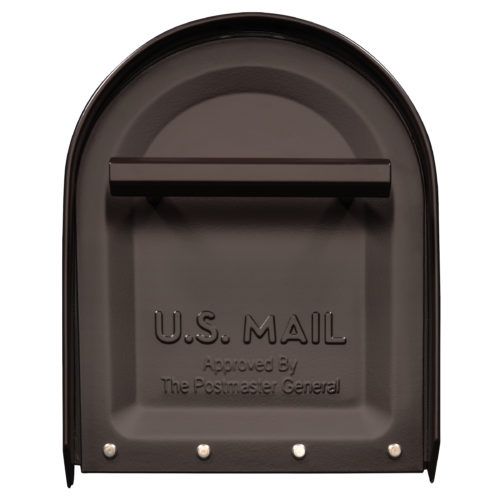 Bronze mailbox with a bronze handle