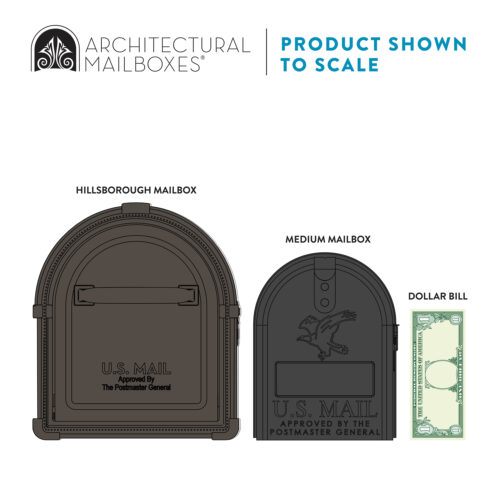 Hillsborough Post Mount Mailbox Rubbed Bronze Architectural Mailboxes