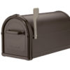 Bronze mailbox with gray flag raised