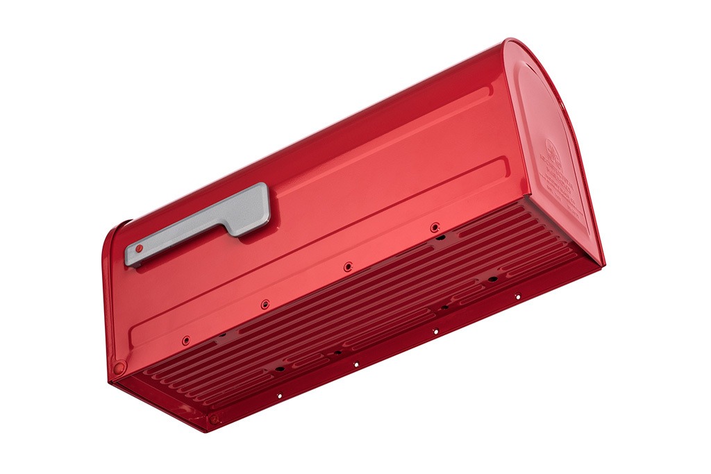 7600R_Underside_Studio-1.jpg Bottom of red mailbox with silver flag