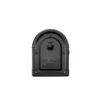 Black mailbox with square handle