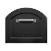 Black mailbox with gray handle