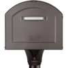 Front view of black mailbox