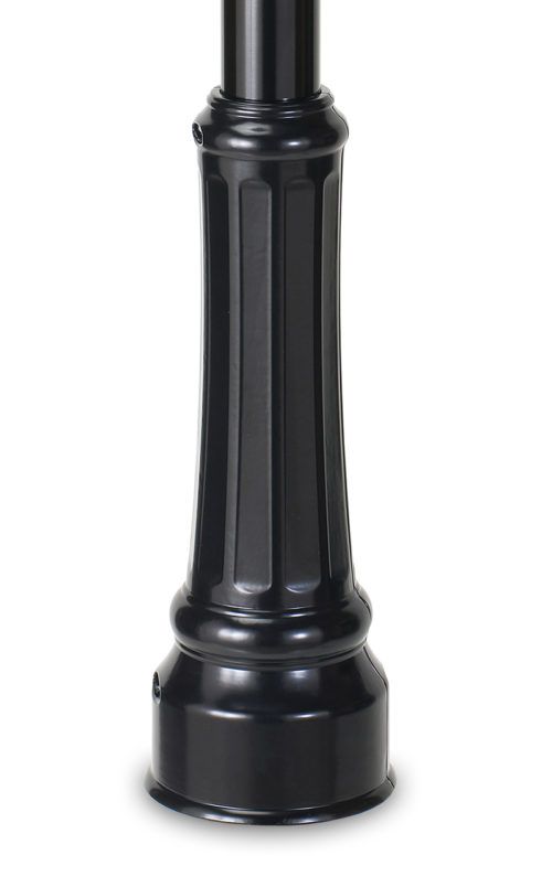 Bottom of decorative black post