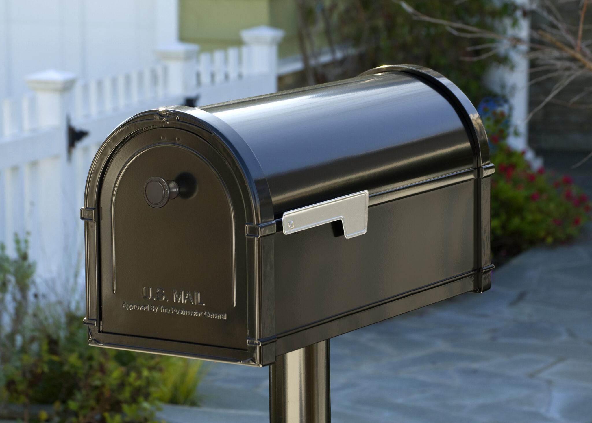 Bellevue Post Mount Mailbox Satin Black Architectural Mailboxes