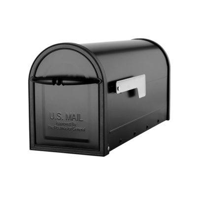 thumbnail image 2 of Architectural Mailboxes Coolidge Post & MB1 Mailbox | Black Post With Red Mailbox | Curbside Mailbox Set 2 of 3