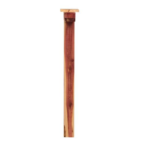 Front of Cedar Deluxe Mailbox Post