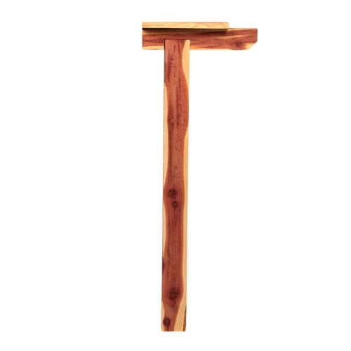 Side of Cedar Deluxe Mailbox Post