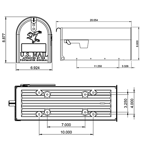 E1100 Mailbox Technical Specifications