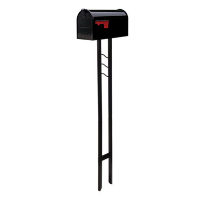 Black mailbox with post kit