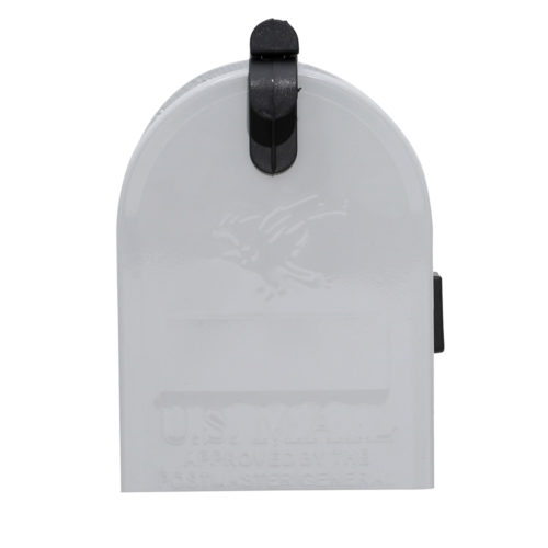 Front of gray mailbox