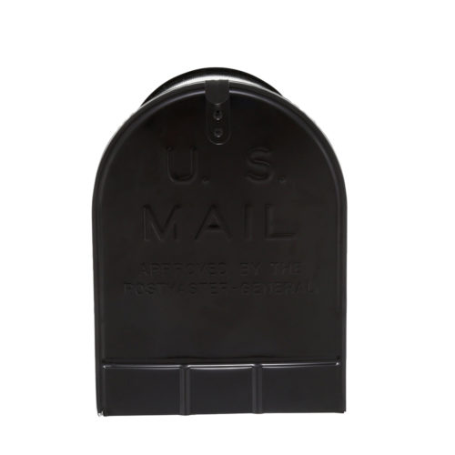 Front of black mailbox