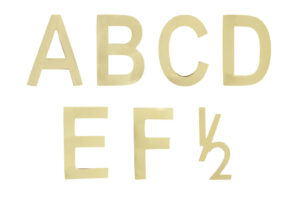 Decorative Gold House Letters