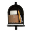 Open Black Mailbox with Packages Inside
