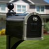 Brunswick Decorative Mailbox on Lawn