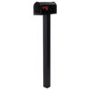 Black Brighton Mailbox with Red Flag