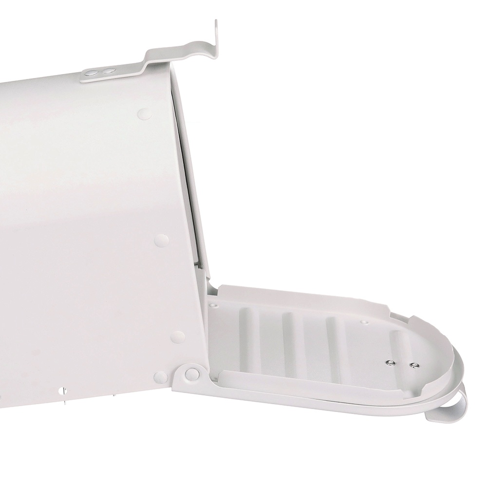 ADM11W01-Alt-4 Open White Post Mount Mailbox
