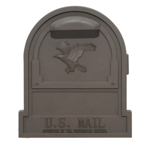 Front of Bronze Post Mount Mailbox