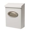 Side of white wall mount mailbox