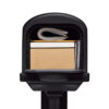 Open Black Mailbox Post Kit with Mail Inside