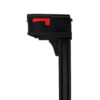 Side of Black Mailbox Post Kit with Red Flag