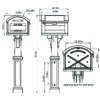 Diagram of Black Mailbox Post Kit