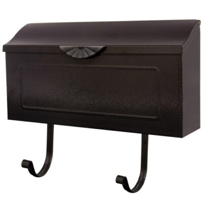 Side of Black Wall Mount Mailbox