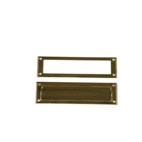 Front of brass mail slot