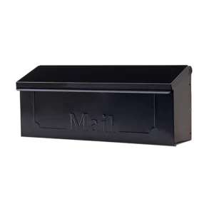 Closed Black Wall Mount Mailbox