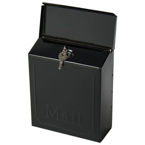 Townhouse Locking Wall Mount Mailbox Black Architectural Mailboxes